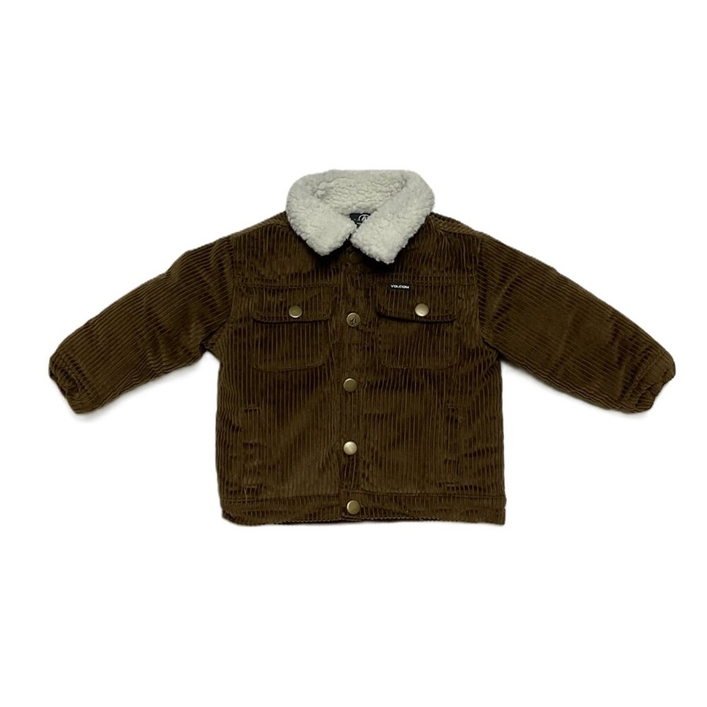 Volcom Baby Boy Corduroy Jacket with Sherpa Lining, Size 18 Months